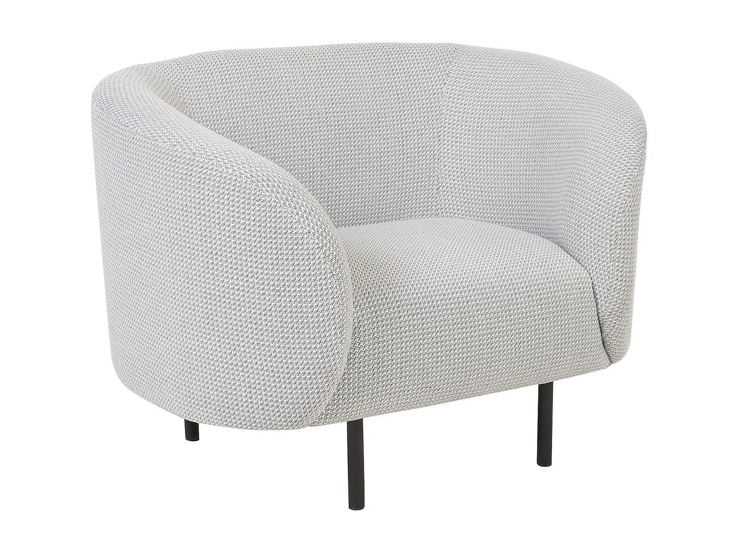 Ensemble de salon LOEN Tissu Noir/blanc 3 places