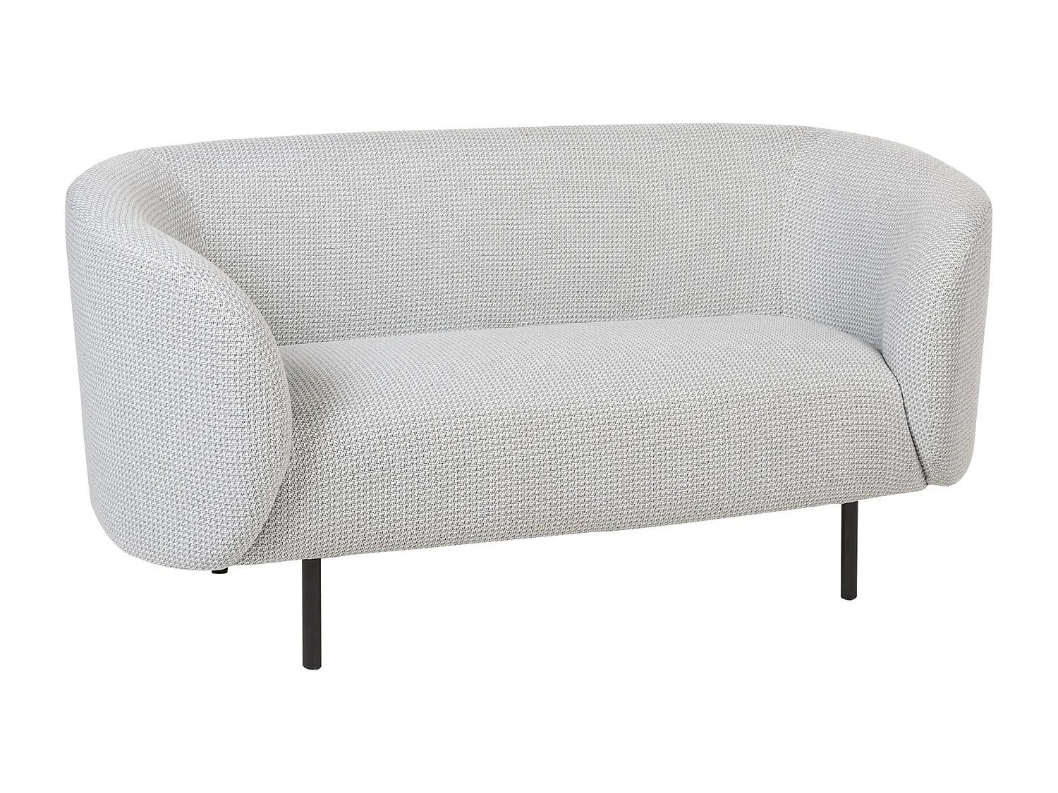 Ensemble de salon LOEN Tissu Noir/blanc 3 places