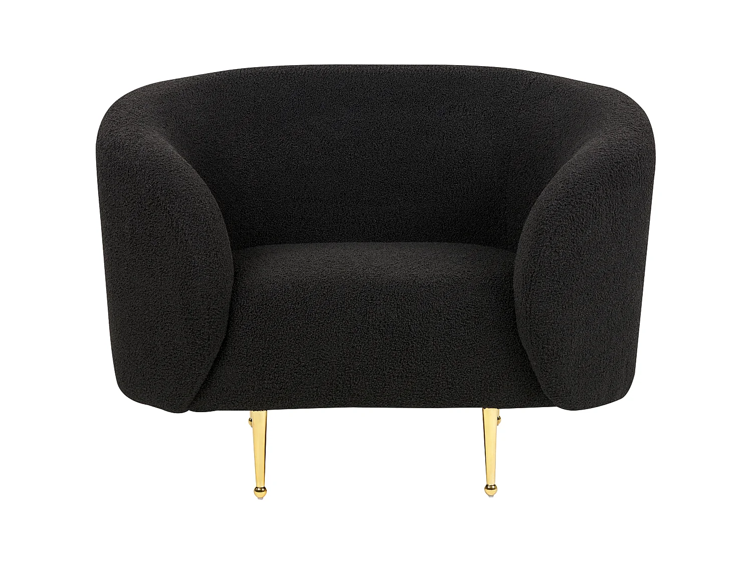 Ensemble de salon 3 places LOEN Bouclé Noir