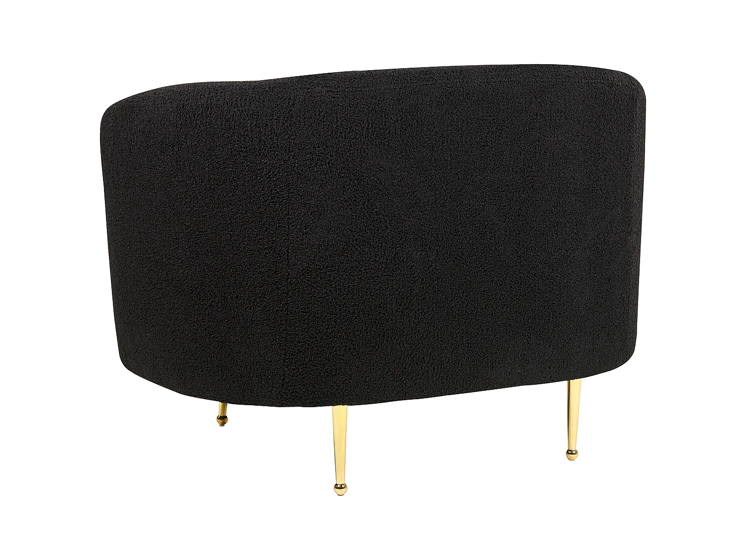 Ensemble de salon 3 places LOEN Bouclé Noir