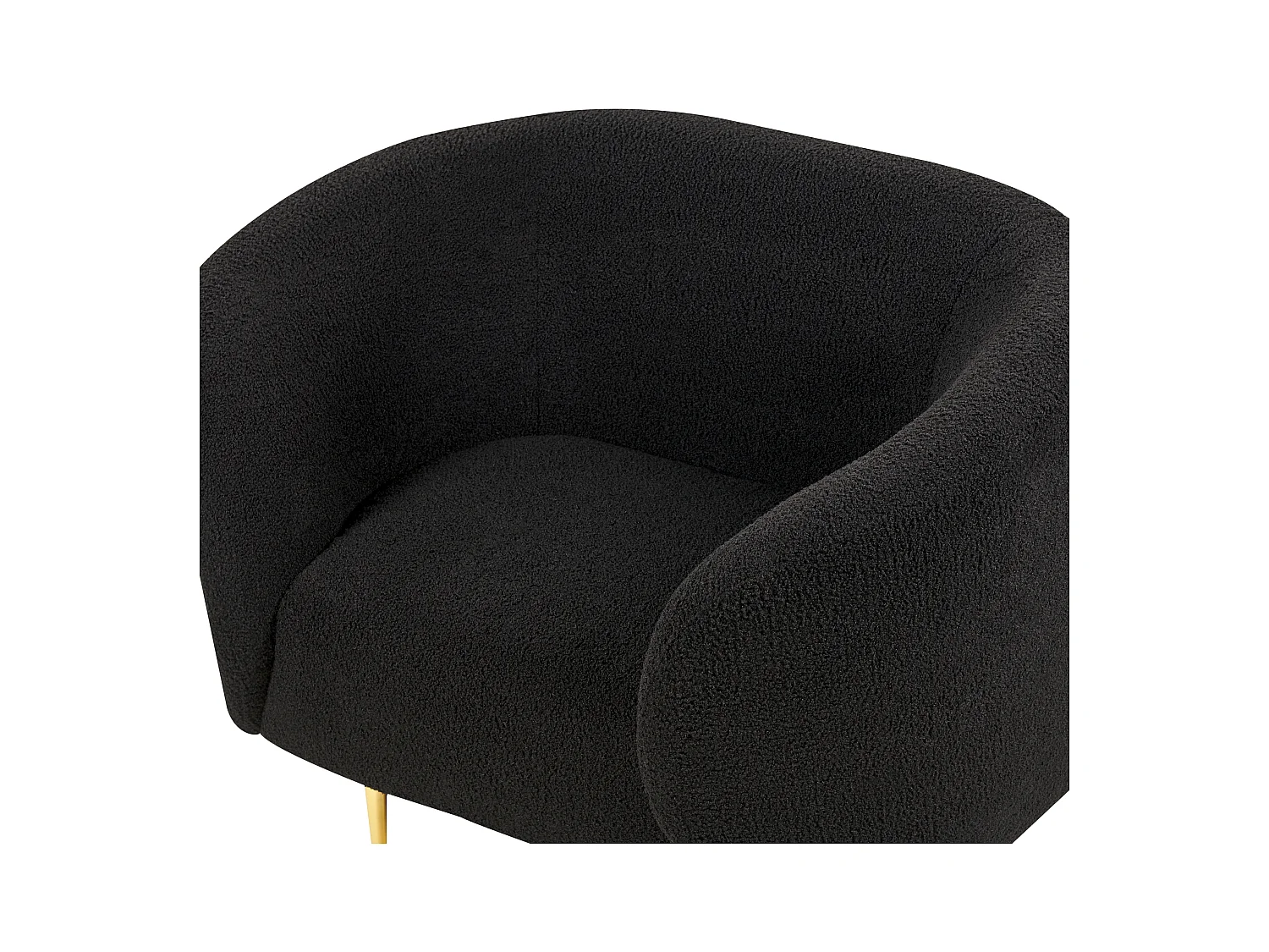 Ensemble de salon 3 places LOEN Bouclé Noir