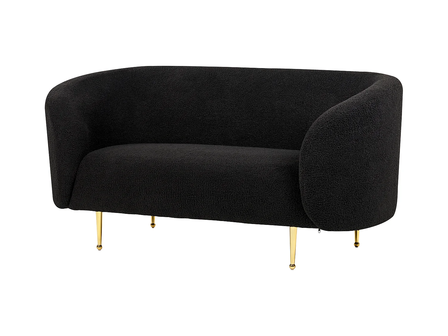 Ensemble de salon 3 places LOEN Bouclé Noir