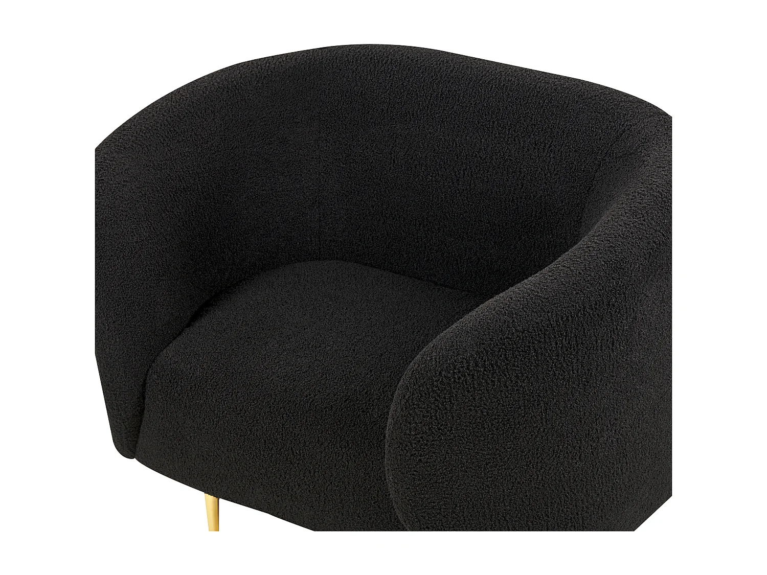 Ensemble de salon LOEN Bouclé Noir 3 places