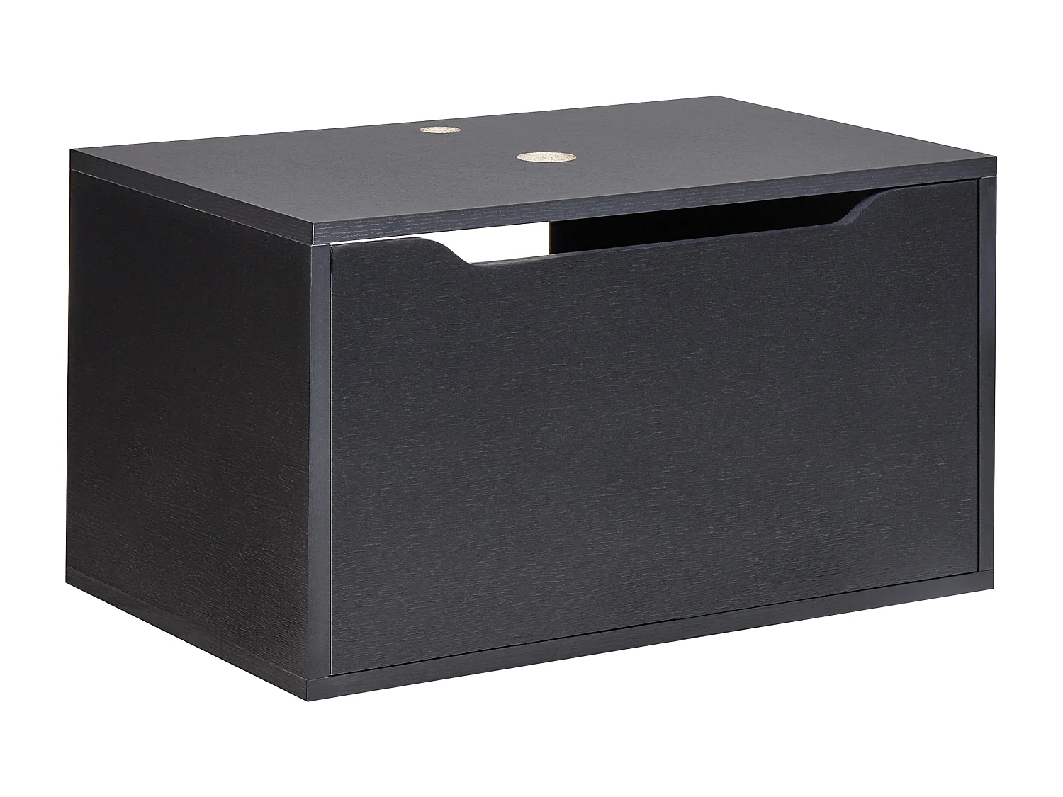 Meuble lavabo mural PETROLINA 60 cm Noir