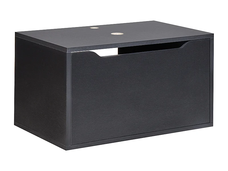 Meuble lavabo mural PETROLINA 60 cm Noir