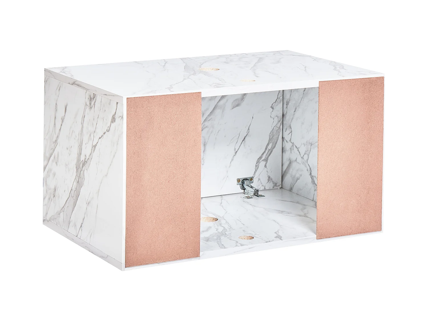Meuble lavabo mural PETROLINA 60 cm Marbre blanc
