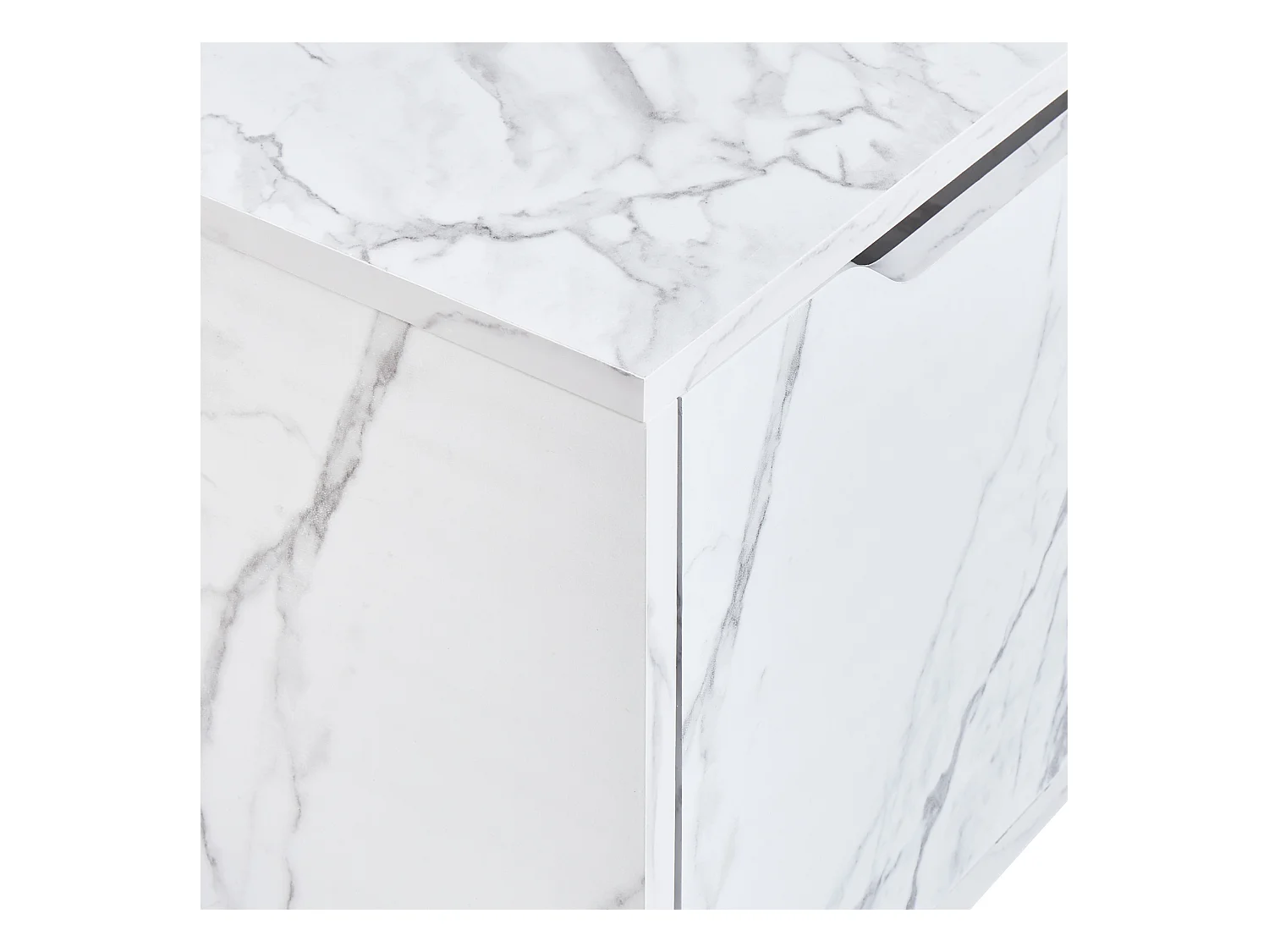 Meuble lavabo mural PETROLINA 60 cm Marbre blanc