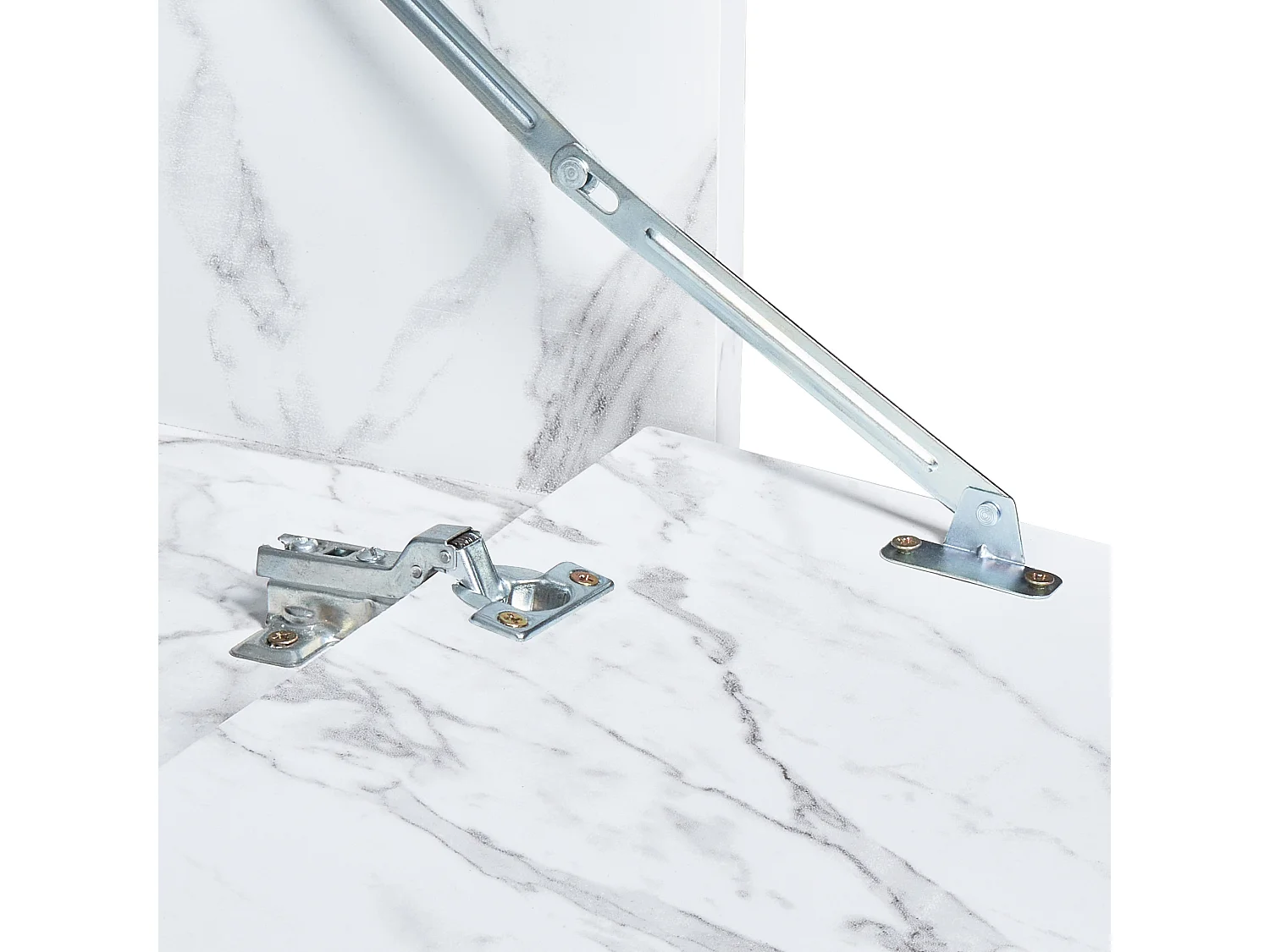 Wandmontierter Waschtischunterschrank PETROLINA 60 cm Weisser Marmor