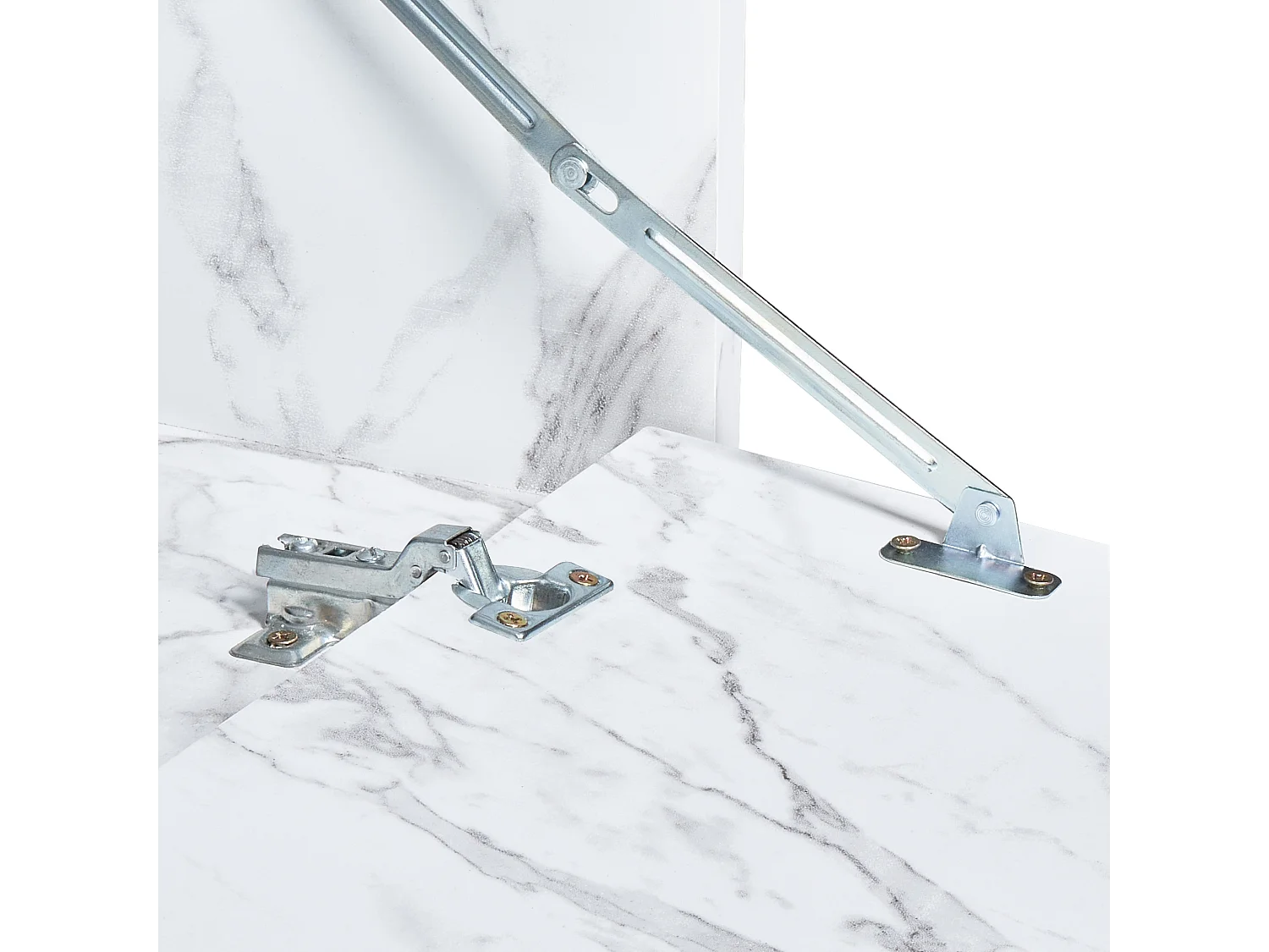 Wandmontierter Waschtischunterschrank PETROLINA 60 cm Weisser Marmor