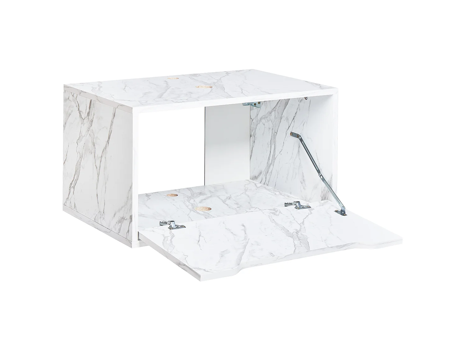 Meuble lavabo mural PETROLINA 60 cm Marbre blanc