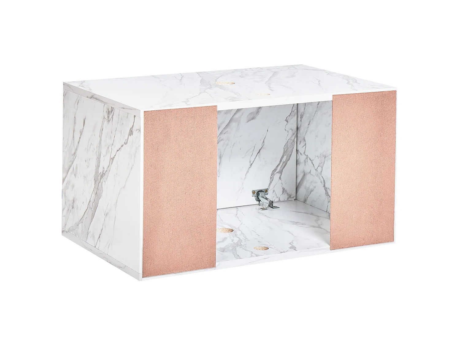 Meuble lavabo mural PETROLINA 60 cm Marbre blanc