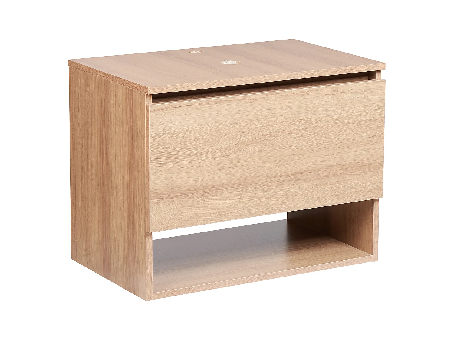 Meuble lavabo mural NATAL 60 cm Marron clair