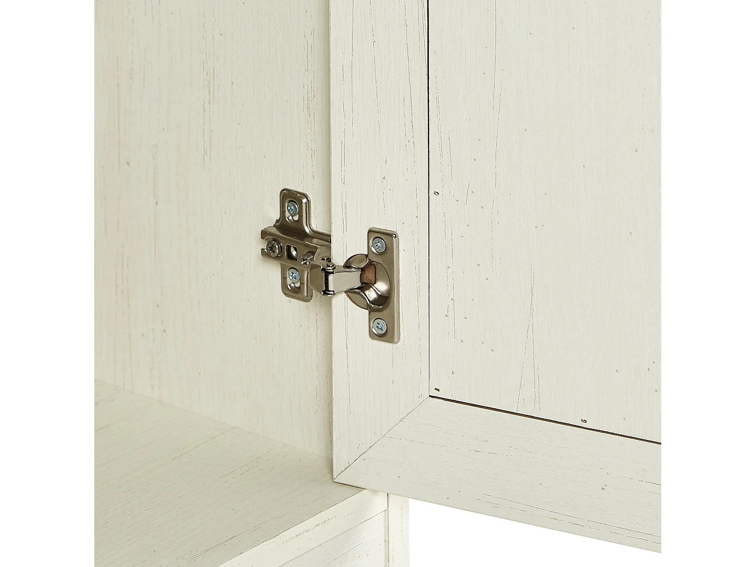 Vitrine en verre KALBARRI 80 cm Marron/blanc