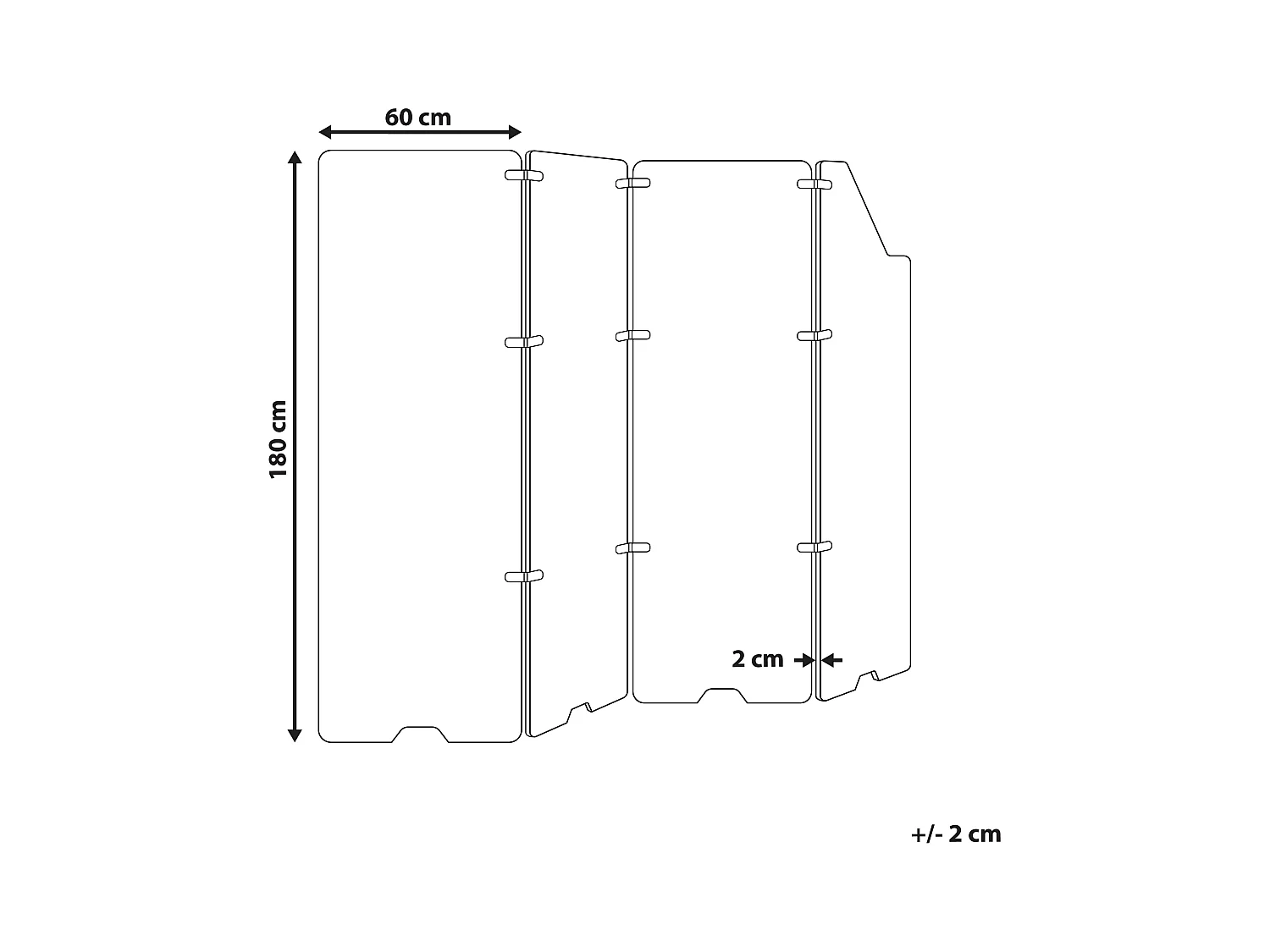 Roomdivider met 4 panelen STARRY Marineblauw 240 cm 180 cm