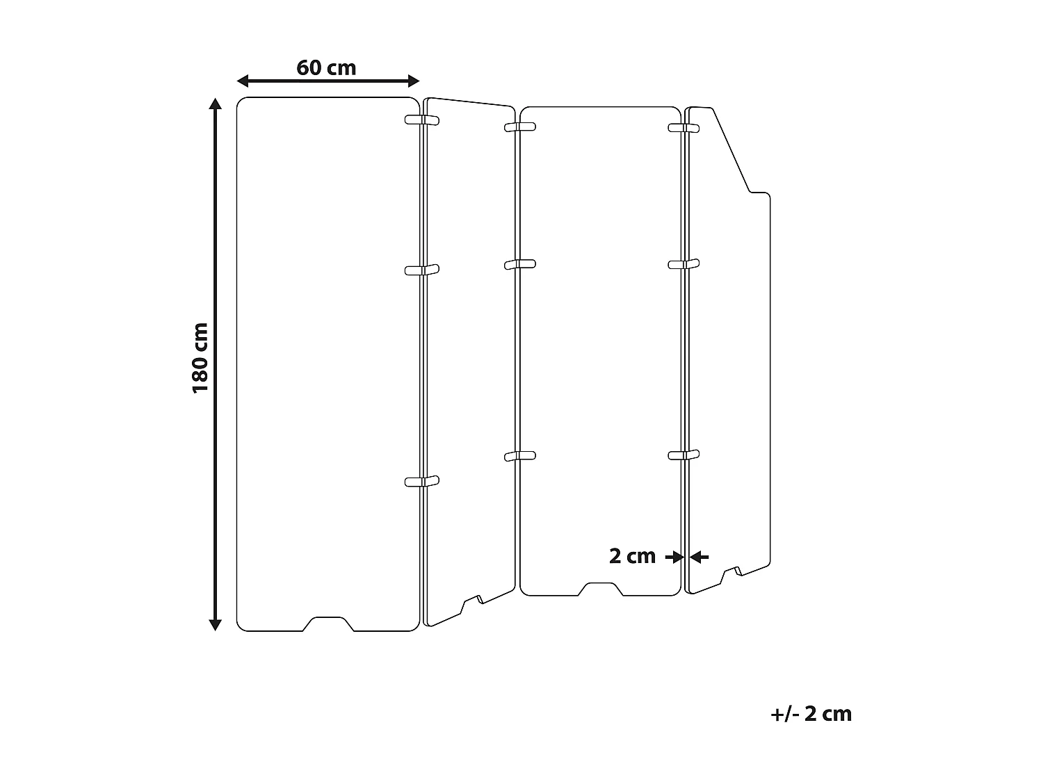 Raumteiler 4-teilig STARRY Marineblau 240 cm 180 cm