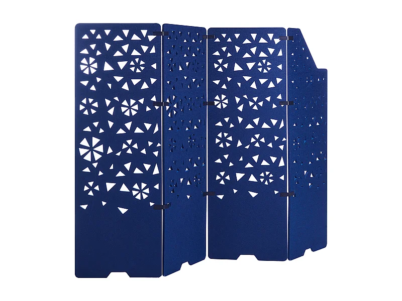 Roomdivider met 4 panelen STARRY Marineblauw 240 cm 180 cm