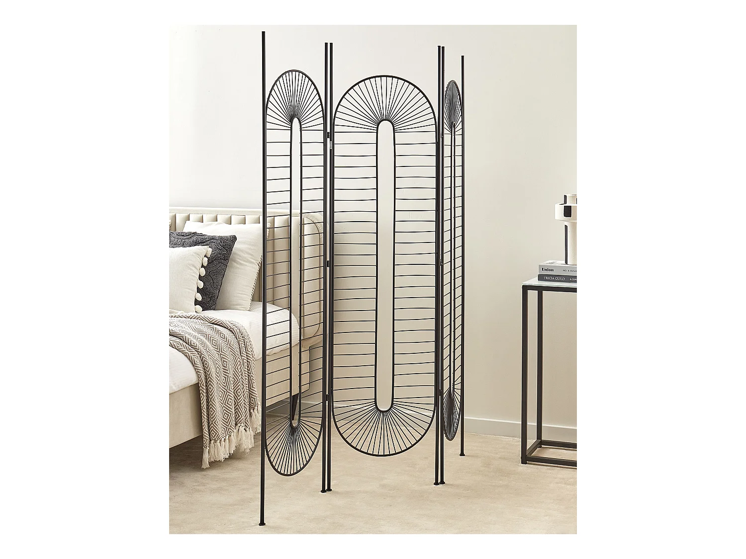 Raumteiler 3-teilig NOALE Schwarz 135 cm 170 cm