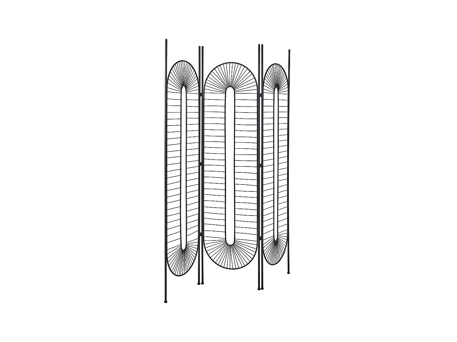 Raumteiler 3-teilig NOALE Schwarz 135 cm 170 cm