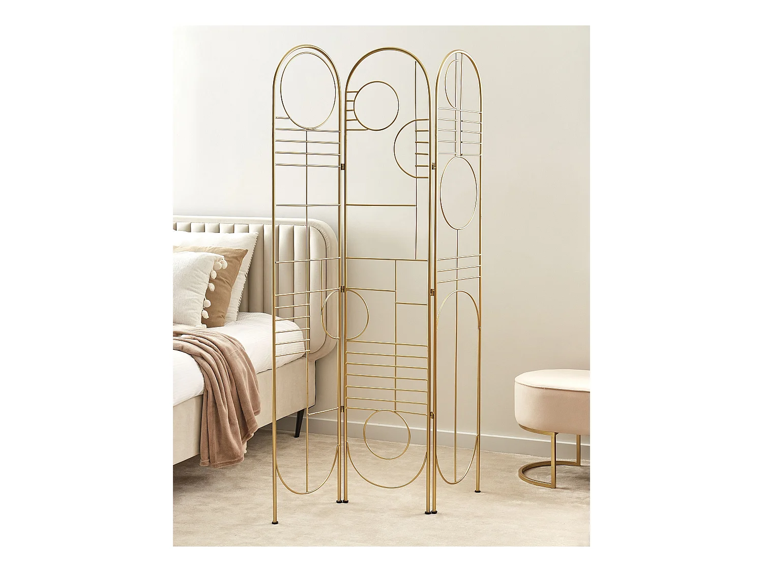 Raumteiler 3-teilig TURANIA Gold 100 cm 170 cm