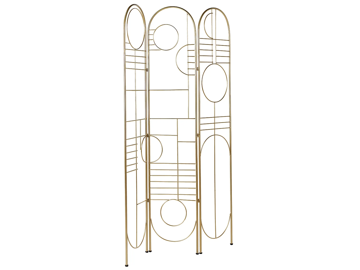 3 Panel Room Divider TURANIA Gold 100 cm 170 cm