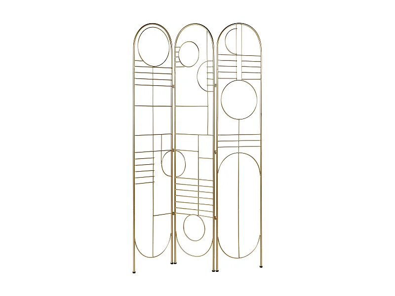 Séparateur de pièce à 3 panneaux TURANIA Doré 100 cm 170 cm