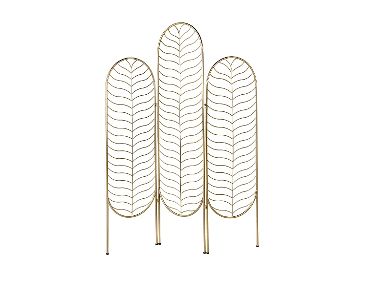 Biombo com 3 painéis PESCIA Dourado