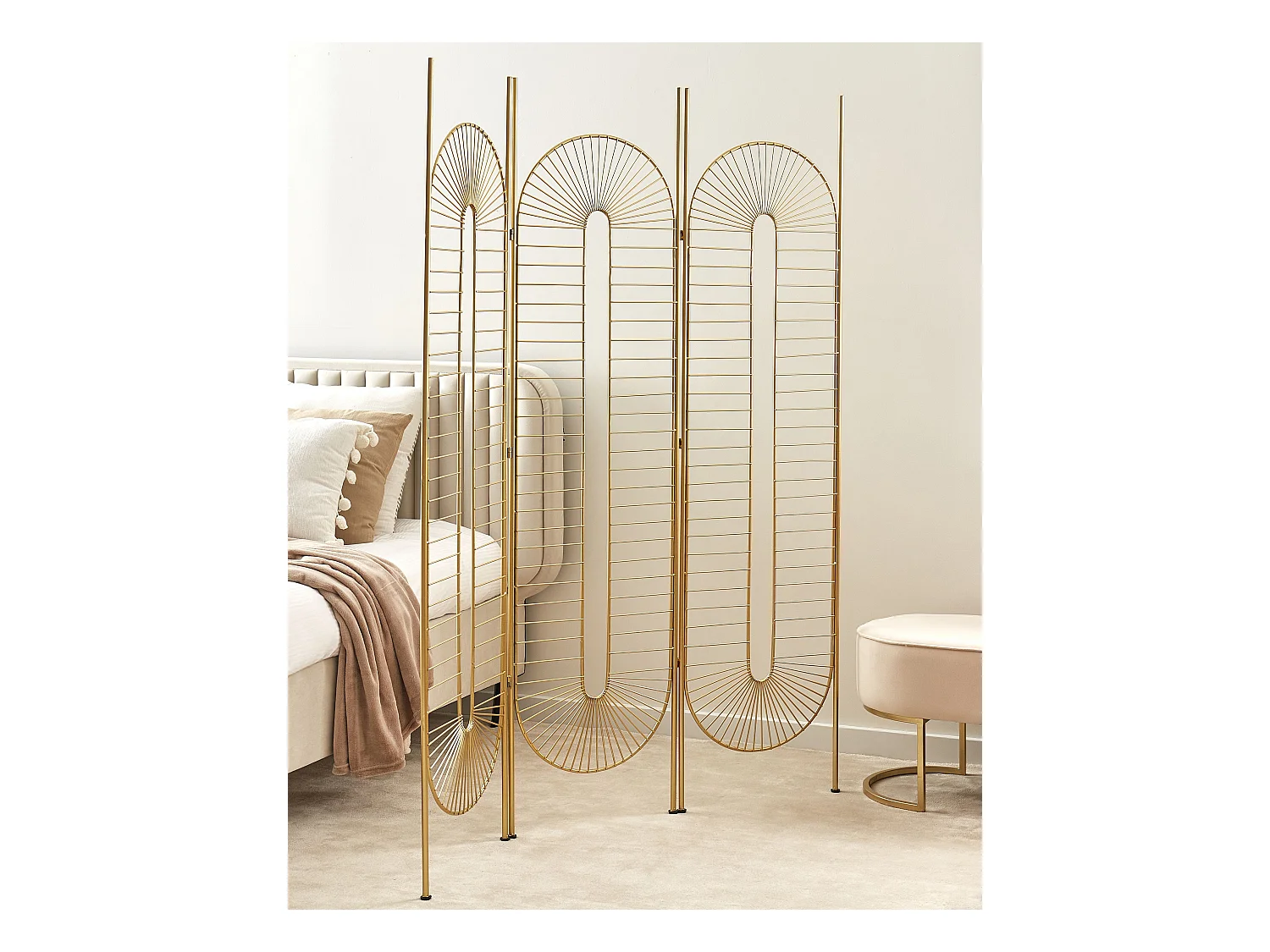 Raumteiler 3-teilig NOALE Gold 135 cm 170 cm