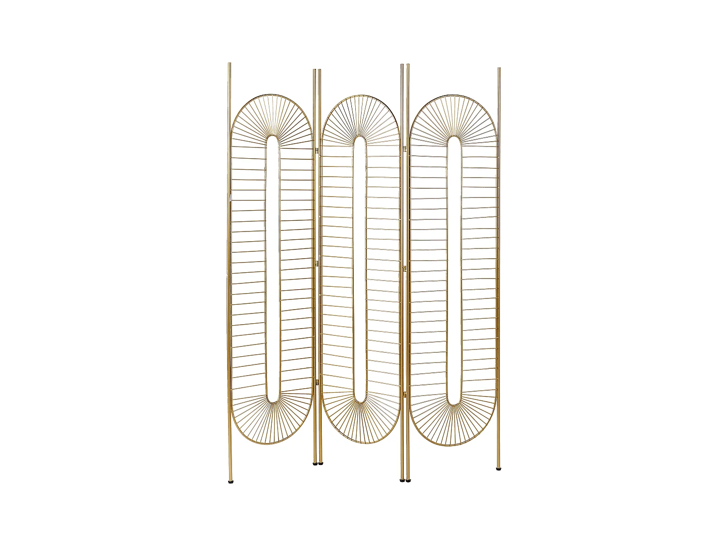 Divisorio per ambienti a 3 pannelli NOALE Oro 135 cm 170 cm