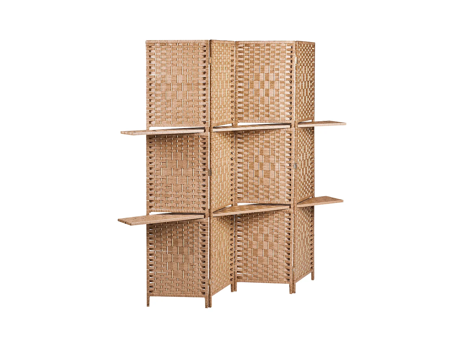 Séparateur de pièce à 4 panneaux TRAFOI Marron 158 cm 170 cm