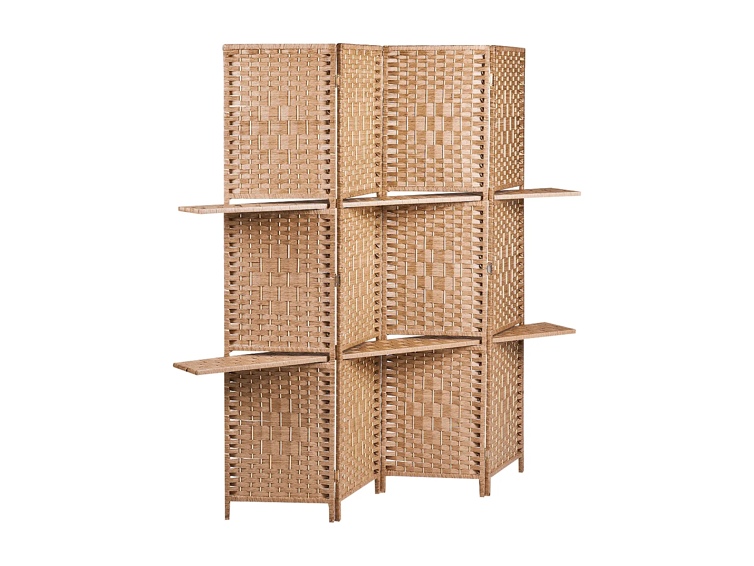 Raumteiler 4-teilig TRAFOI Braun 158 cm 170 cm