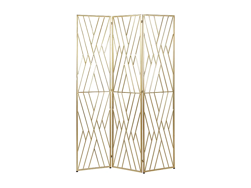Separador de ambientes de 3 paneles ASOLO Dorado 117 cm 170 cm