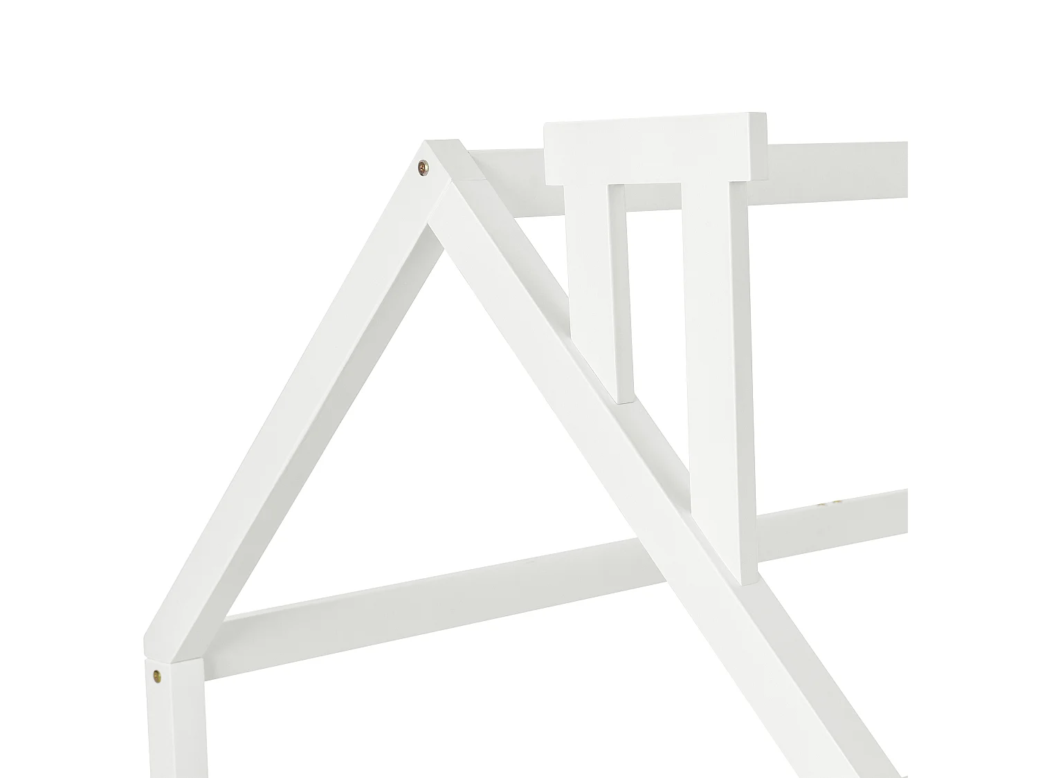 Lettino per bambini 90x200 cm - con rete a doghe in legno - bianco - senza materasso