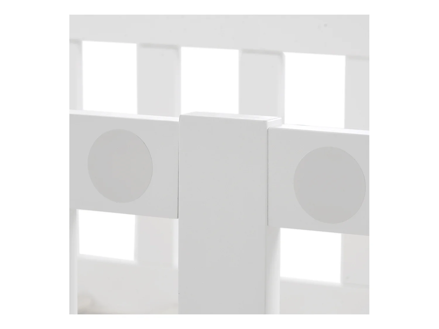 Lit cabane 90x200 cm - Lit enfant avec barrières de sécurité et sommier à lattes - blanc - sans matelas