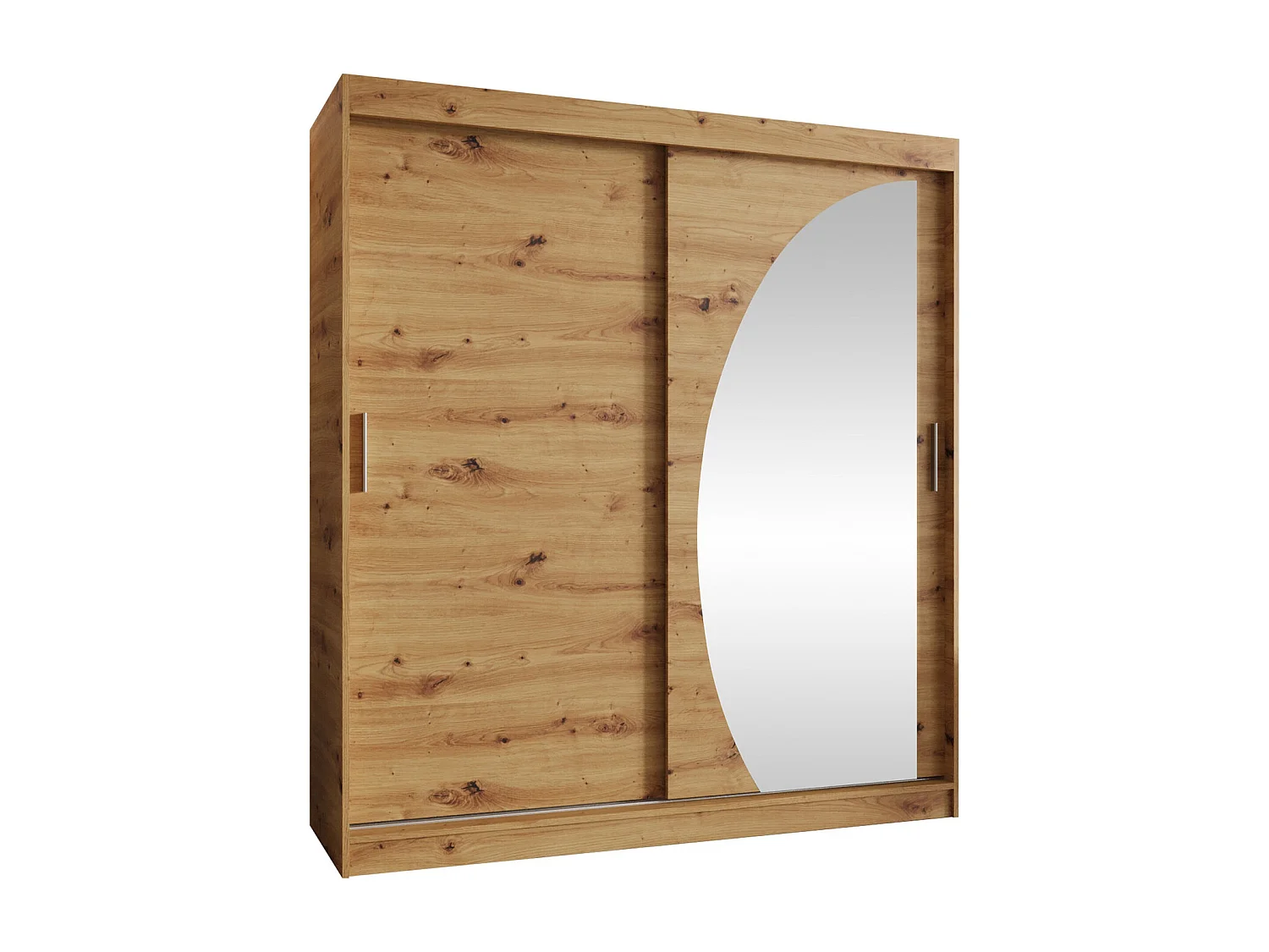 Armoire Hartford 506, Chêne Artisan, 200x180x62cm, Portes d'armoire: Coulissantes