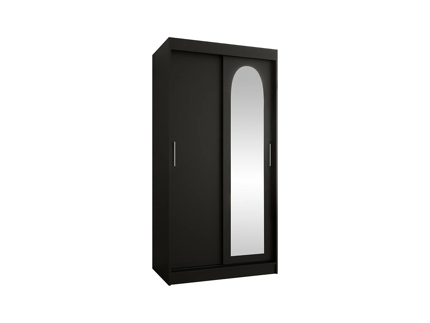 Armario Hartford 505, Negro, 200x100x62cm, Puertas de armario: Correderas