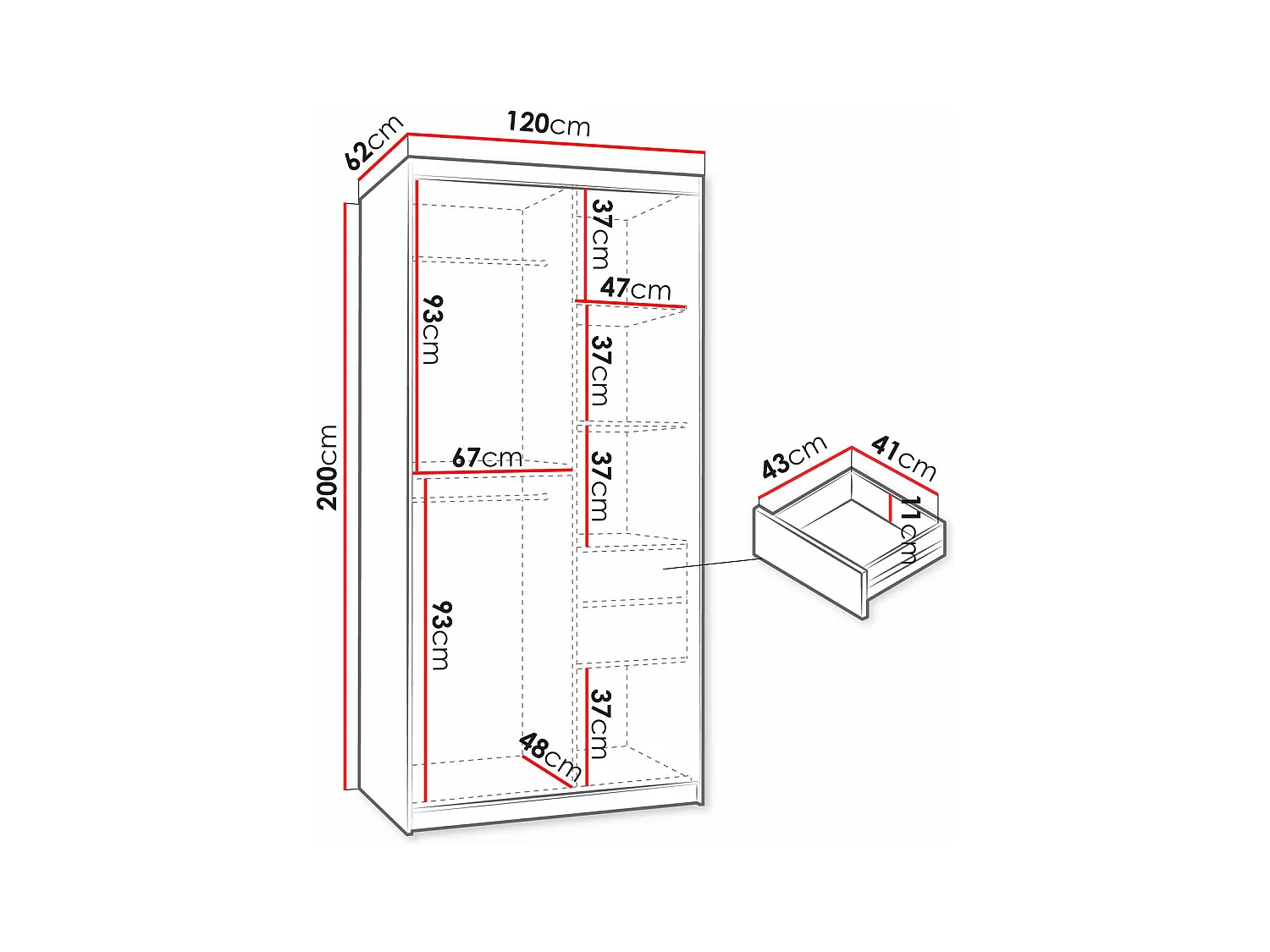 Roupeiro Hartford 501, 20x12x6cm