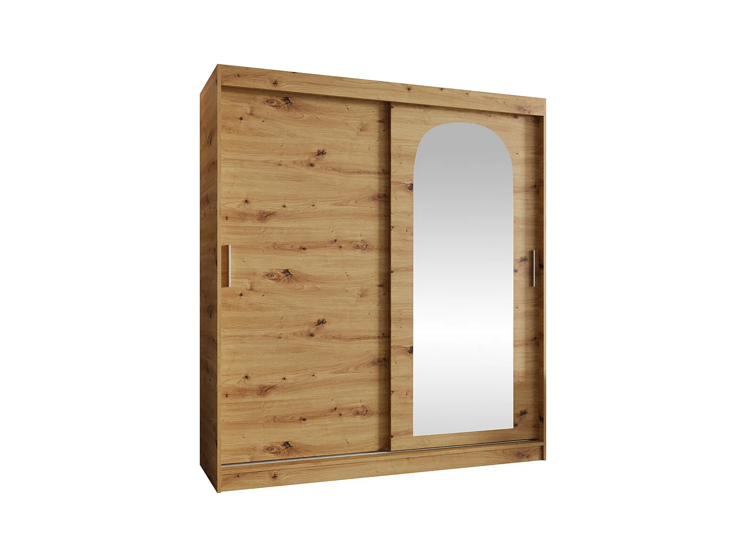 Armario Hartford 500, Roble Artisan, 200x180x62cm, Puertas de armario: Correderas