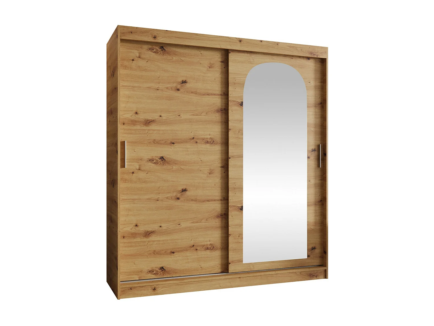 Armario Hartford 500, Roble Artisan, 200x180x62cm, Puertas de armario: Correderas