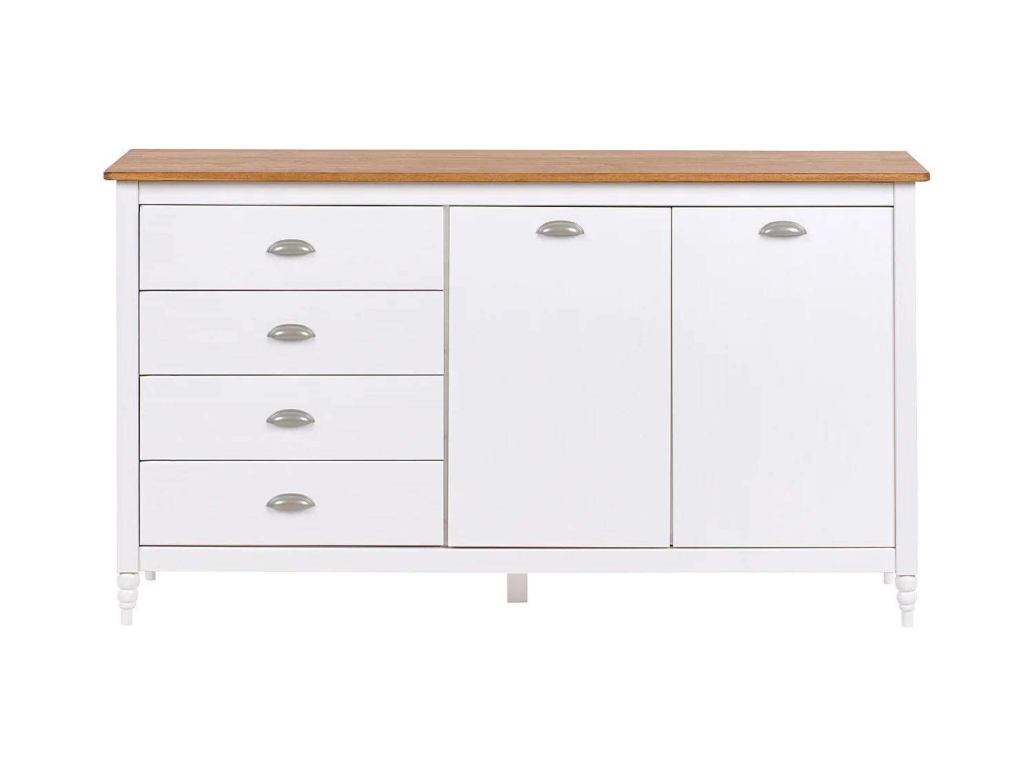 Sideboard mit 2 Türen SHILLINGTON Kiefernholz Weiss
