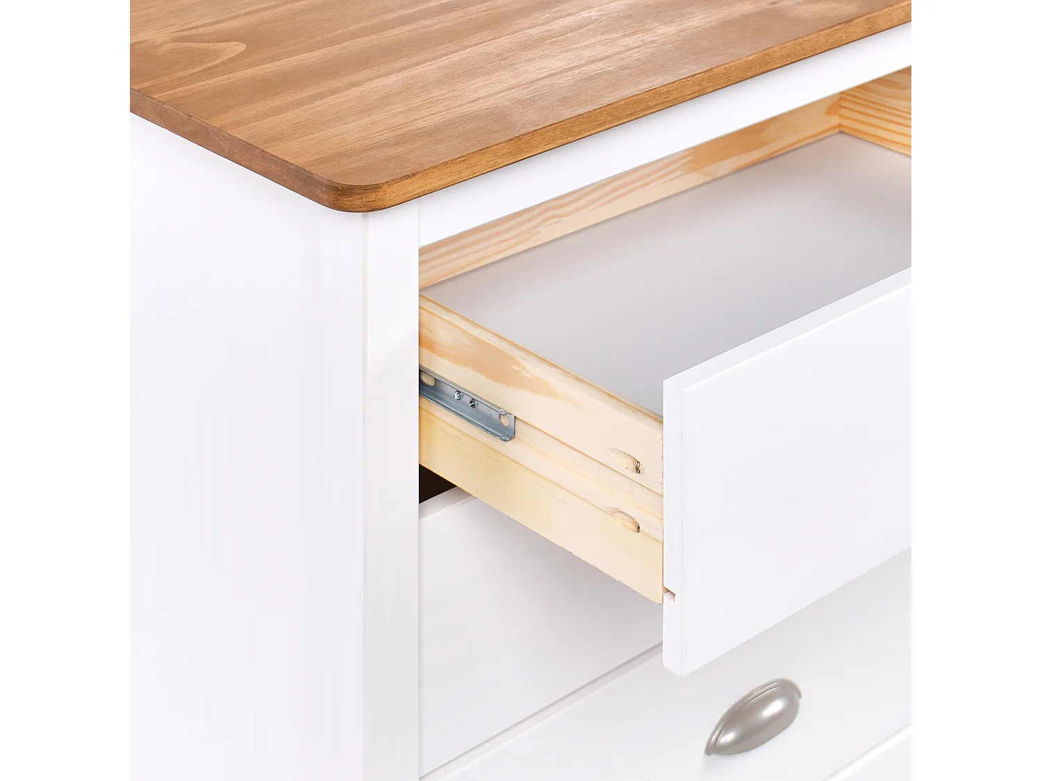 Commode 2 portes SHILLINGTON Bois de pin Blanc