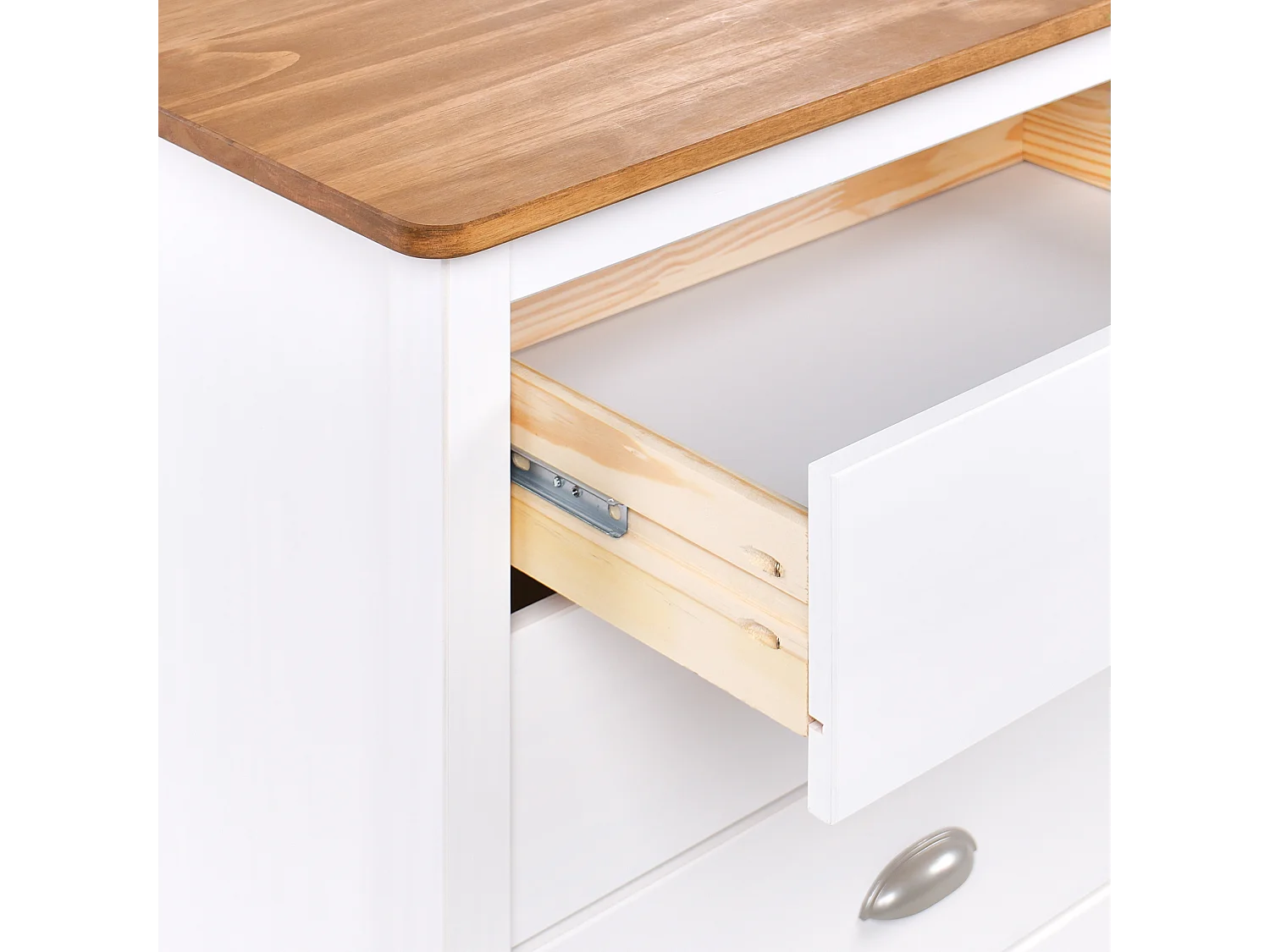 Commode 2 portes SHILLINGTON Bois de pin Blanc