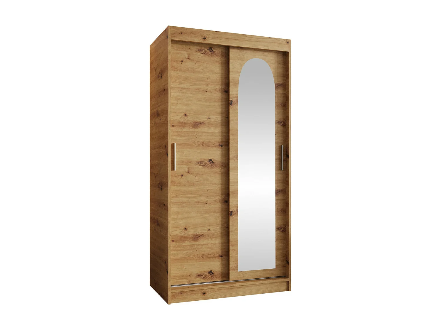Armoire Hartford 505, Chêne Artisan, 200x100x62cm, Portes d'armoire: Coulissantes