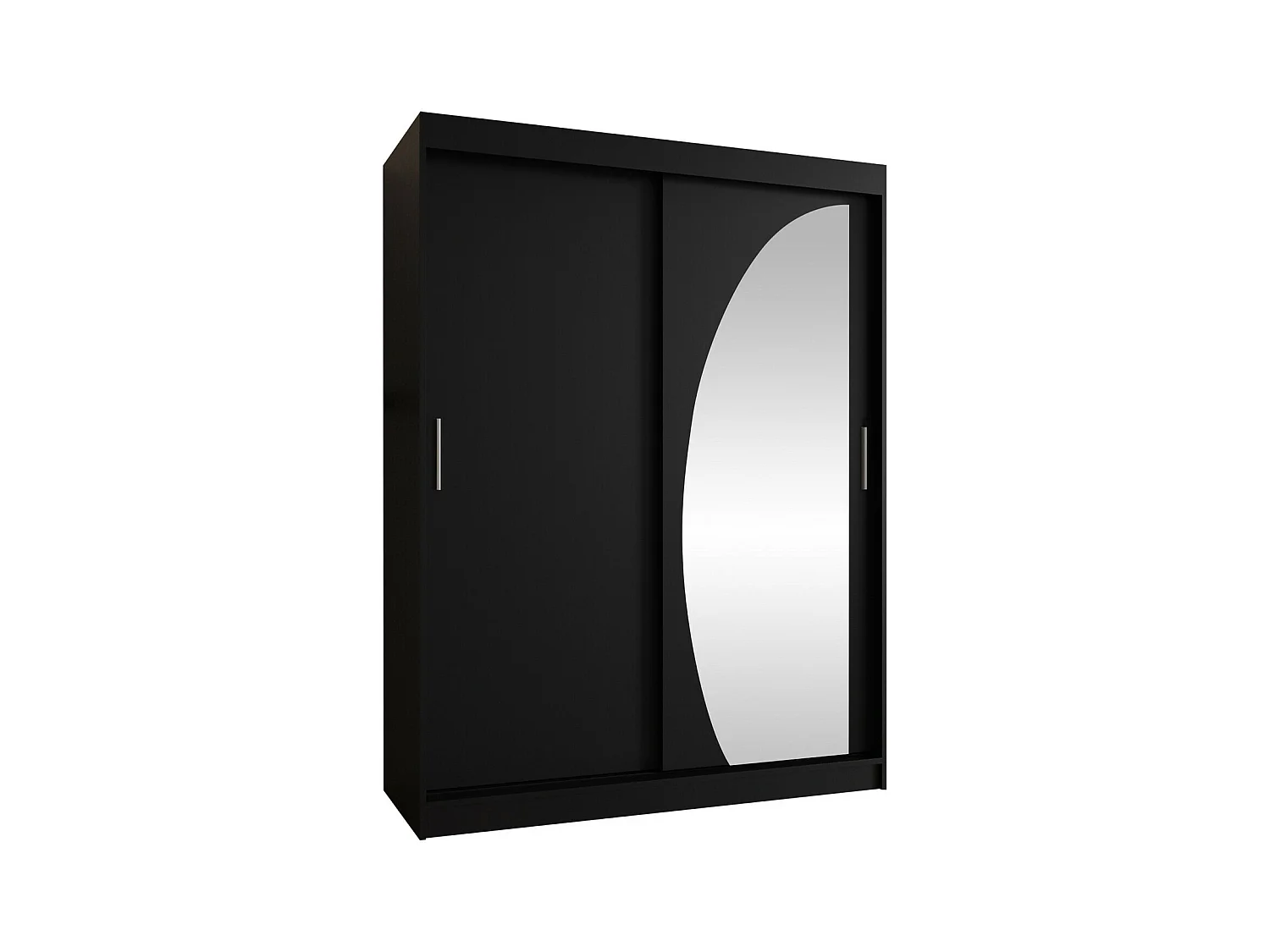 Armario Hartford 503, Negro, 200x150x62cm, Puertas de armario: Correderas