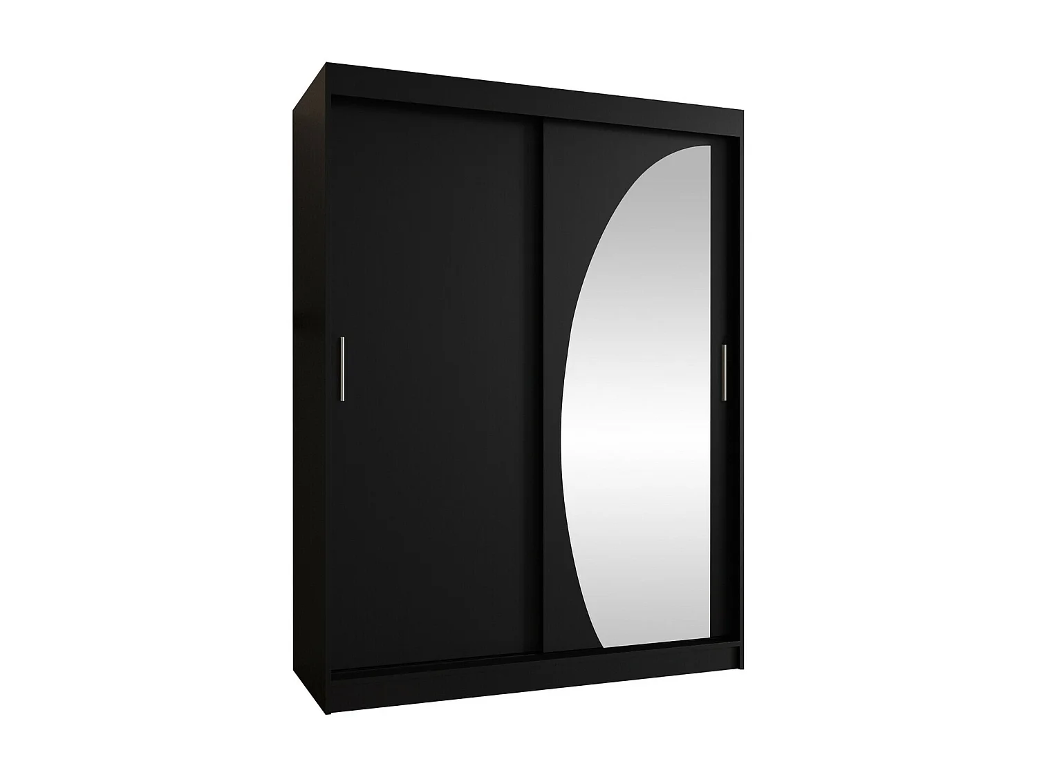 Armario Hartford 503, Negro, 200x150x62cm, Puertas de armario: Correderas