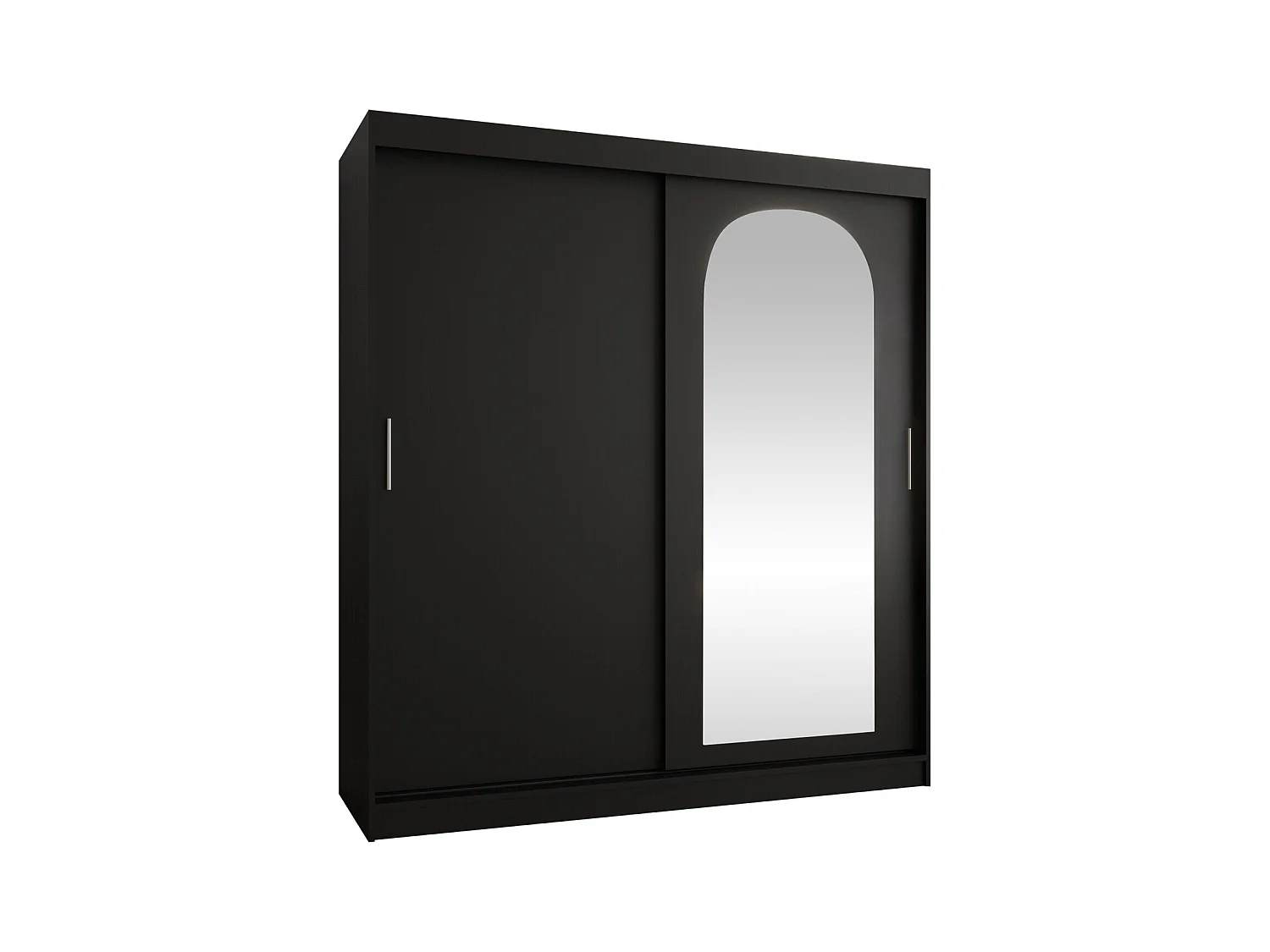 Armario Hartford 500, Negro, 200x180x62cm, Puertas de armario: Correderas