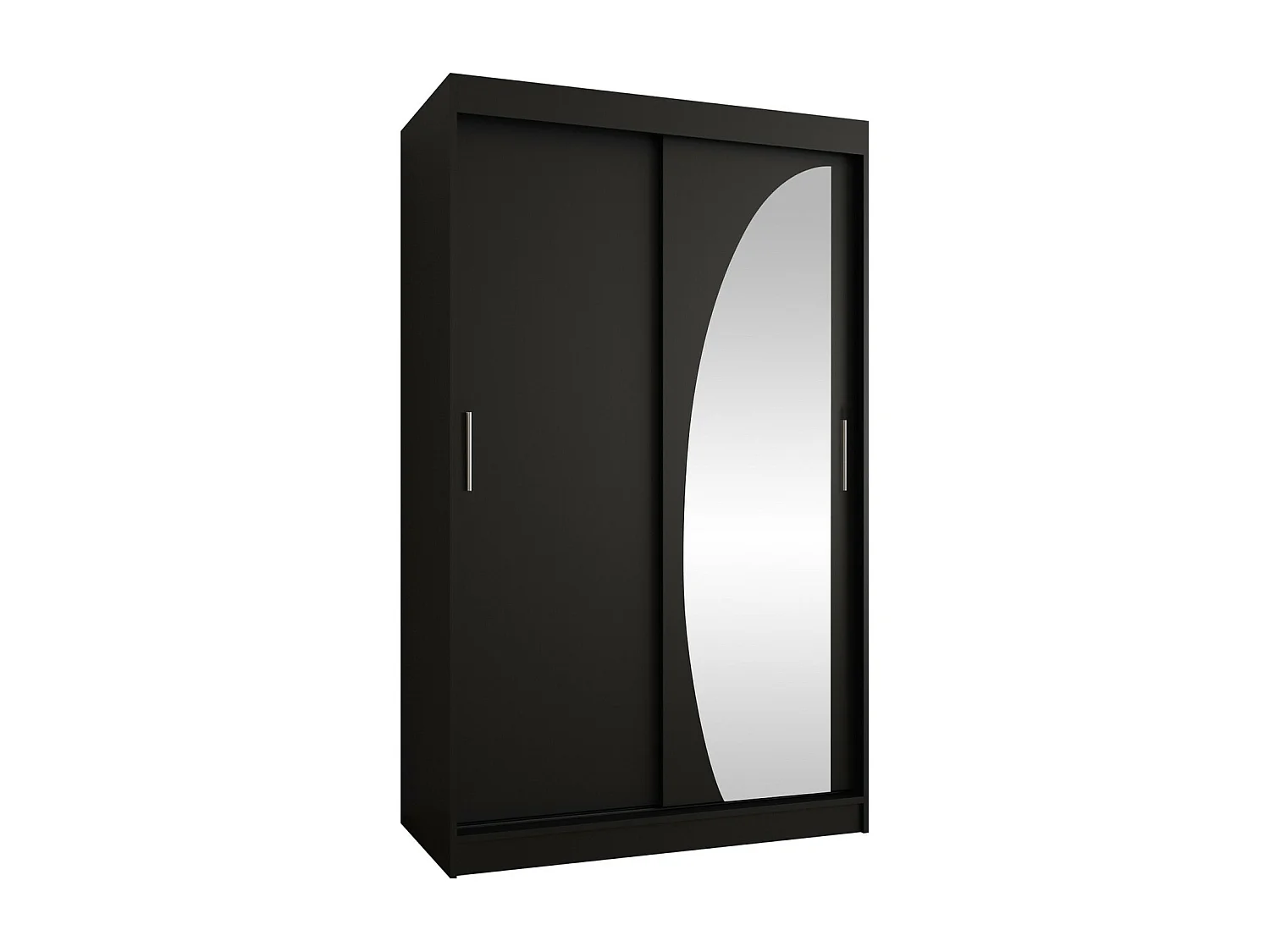 Armoire Hartford 501, Noir, 200x120x62cm, Portes d'armoire: Coulissantes