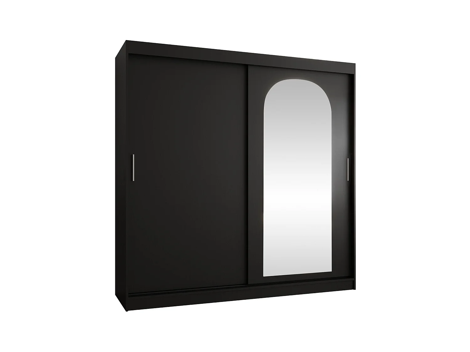Armario Hartford 499, Negro, 200x200x62cm, Puertas de armario: Correderas