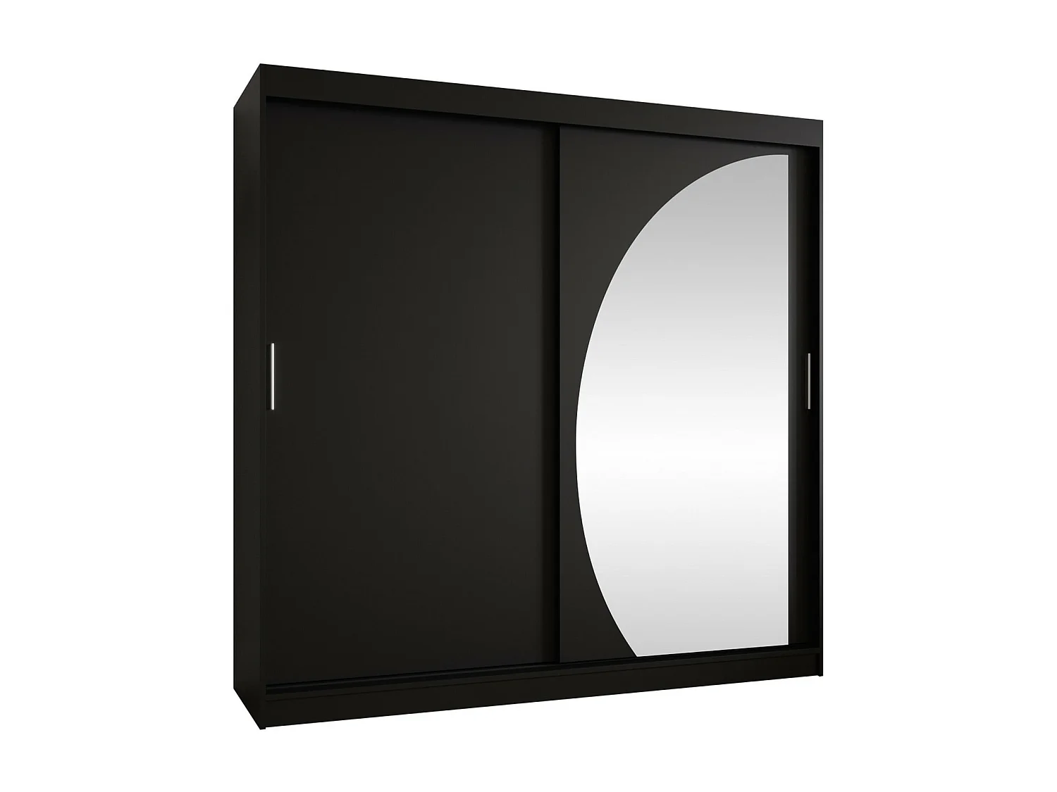 Armario Hartford 507, Negro, 200x200x62cm, Puertas de armario: Correderas
