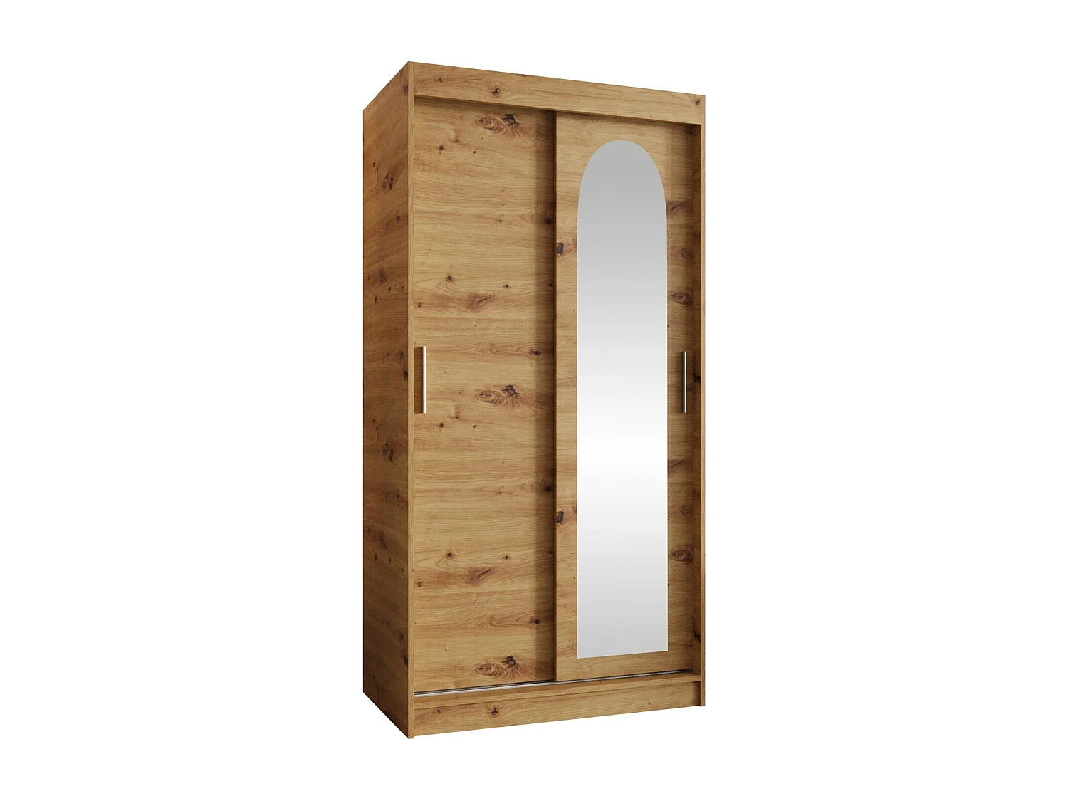 Armoire Hartford 505, Chêne Artisan, 200x100x62cm, Portes d'armoire: Coulissantes