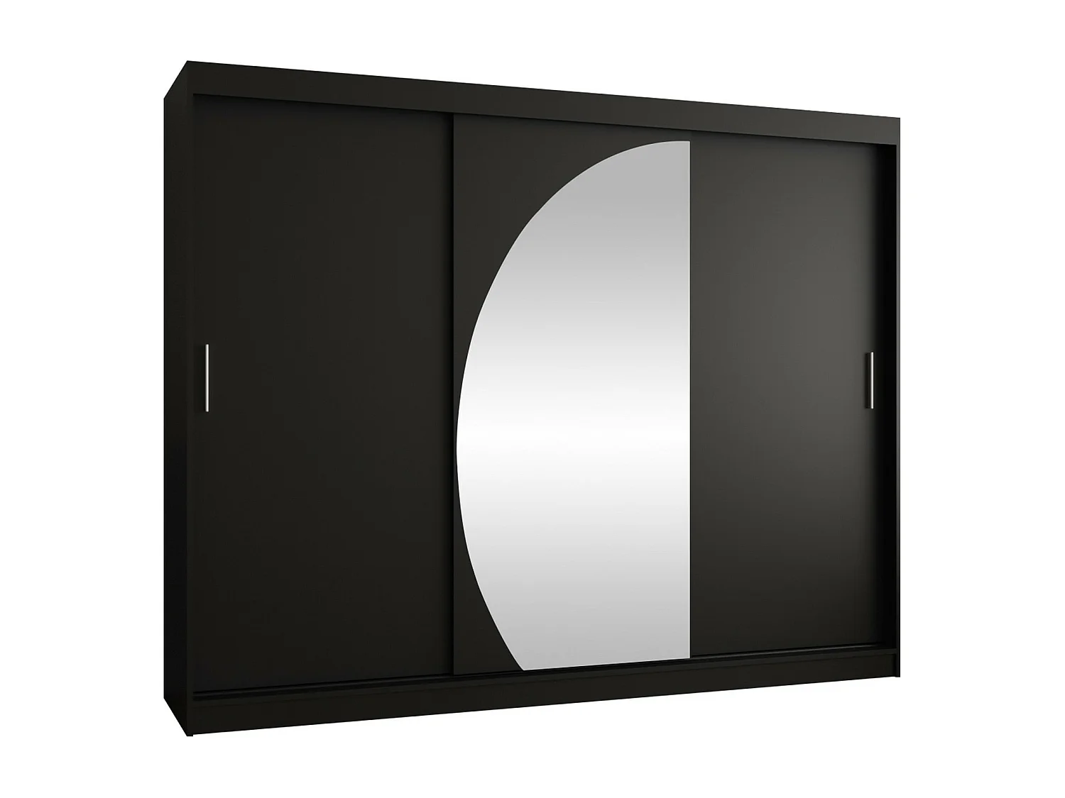 Armario Hartford 508, Negro, 200x250x62cm, Puertas de armario: Correderas